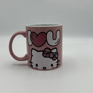 Sanrio Hello Kitty 'I Love You' Pink Glitter Mug 20oz